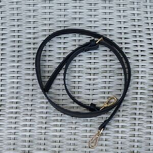 Adjustable Bag/Purse/Crossbody Strap || Black With Gold Clasps